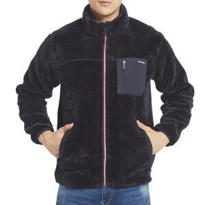 Octave Men Fuzzy Teddy Jacket | Navy (but look black)
